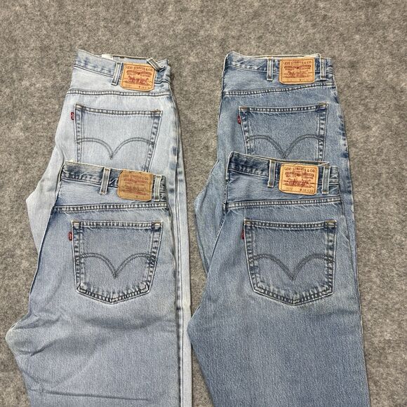 Levi's 505 / 550 Mens Blue Grade A / B Jeans Size 38x34 (Lot of 4) Work Jeans